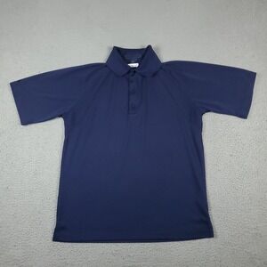 Greg Norman Navy Blue Casual Mens Short Sleeve Polo Shirt Size Medium